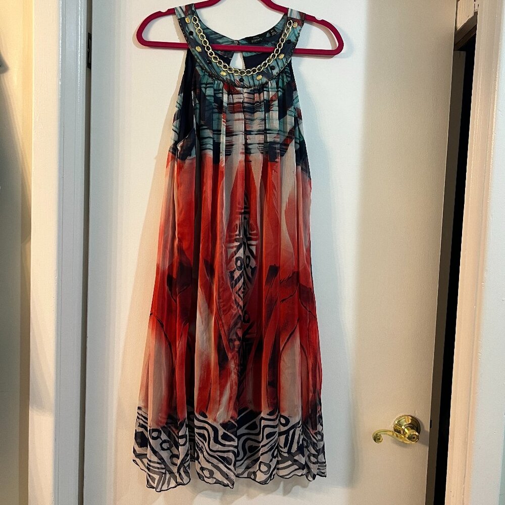 Mlle Gabrielle Vibrant Midi Dress (XL)
